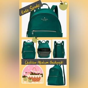 NIP Kate Spade Chelsea Medium Backpack Jade Green